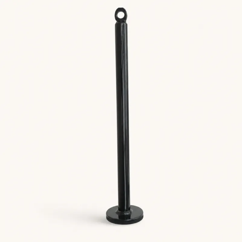 Gripwood steel loading pin with base plate and top ring